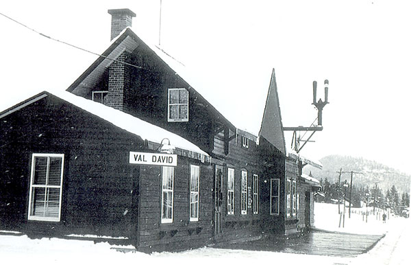 Gare de Val-David en 1976